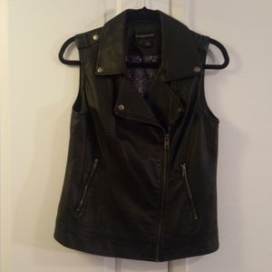 Bagatelle Vegan Leather Moto Vest Size XS NWOT